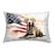 Stupell Industries Patriotic Dog with Flag Outdoor Printed Pillow
